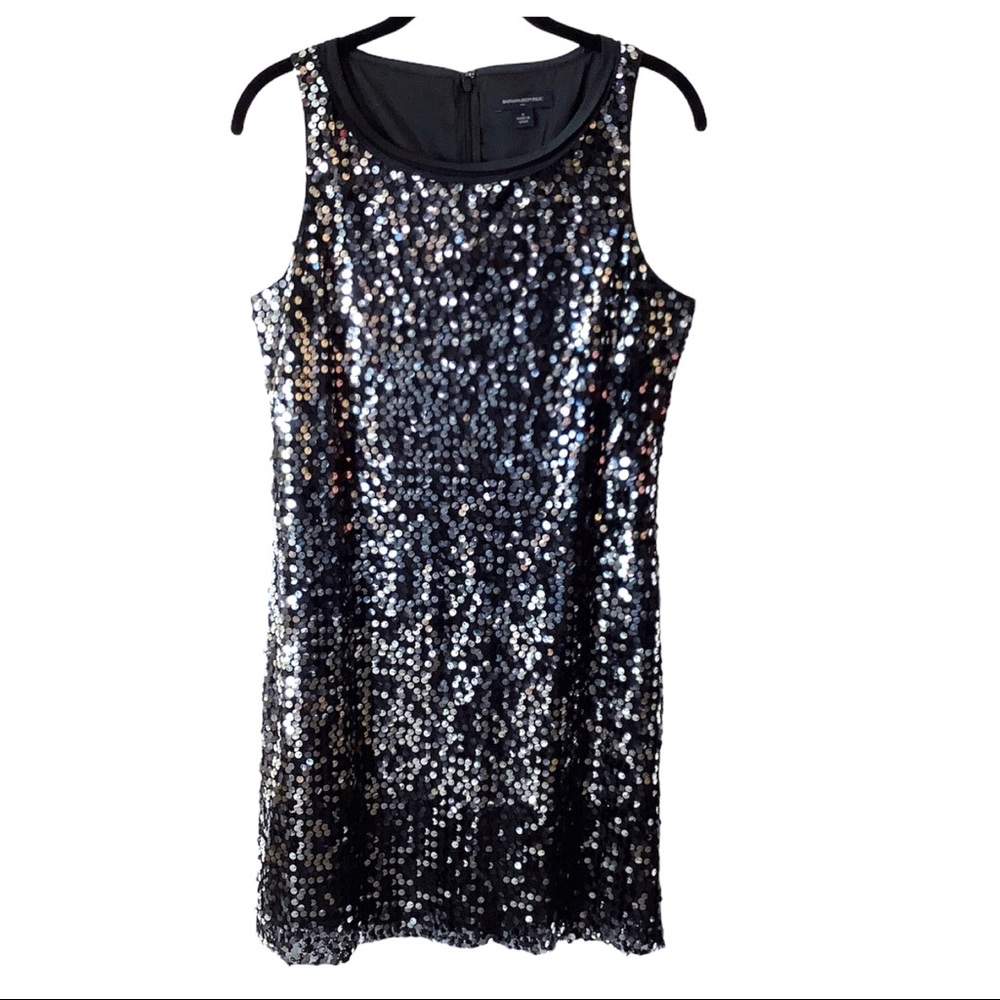 Banana Republic Silver Sequin Dress Size 6